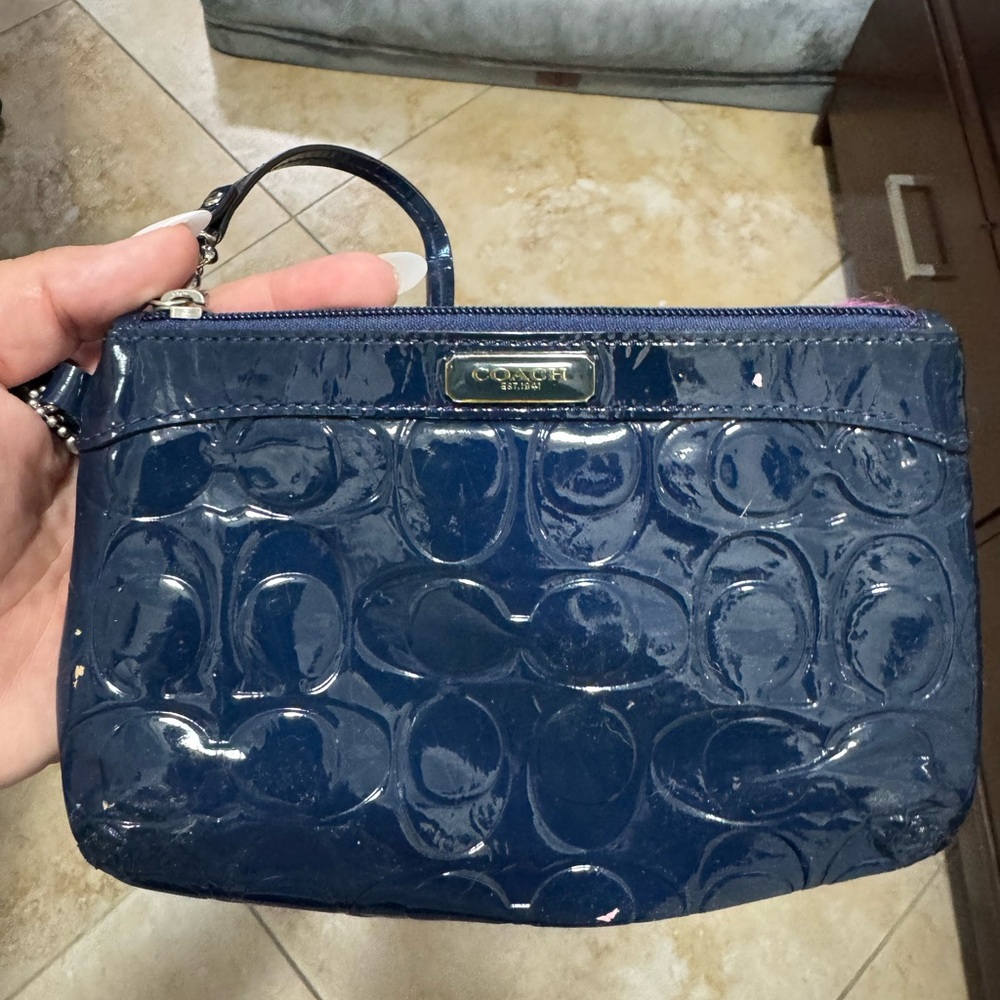 Coach - clutch & wristlets blue bag